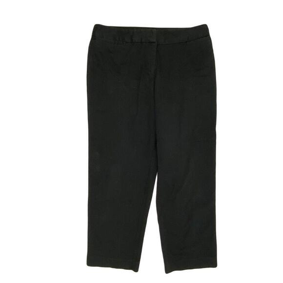 Ruby Rd Cropped Women's size 12 Dark Wash Black Chino Pants - Picture 1 of 3